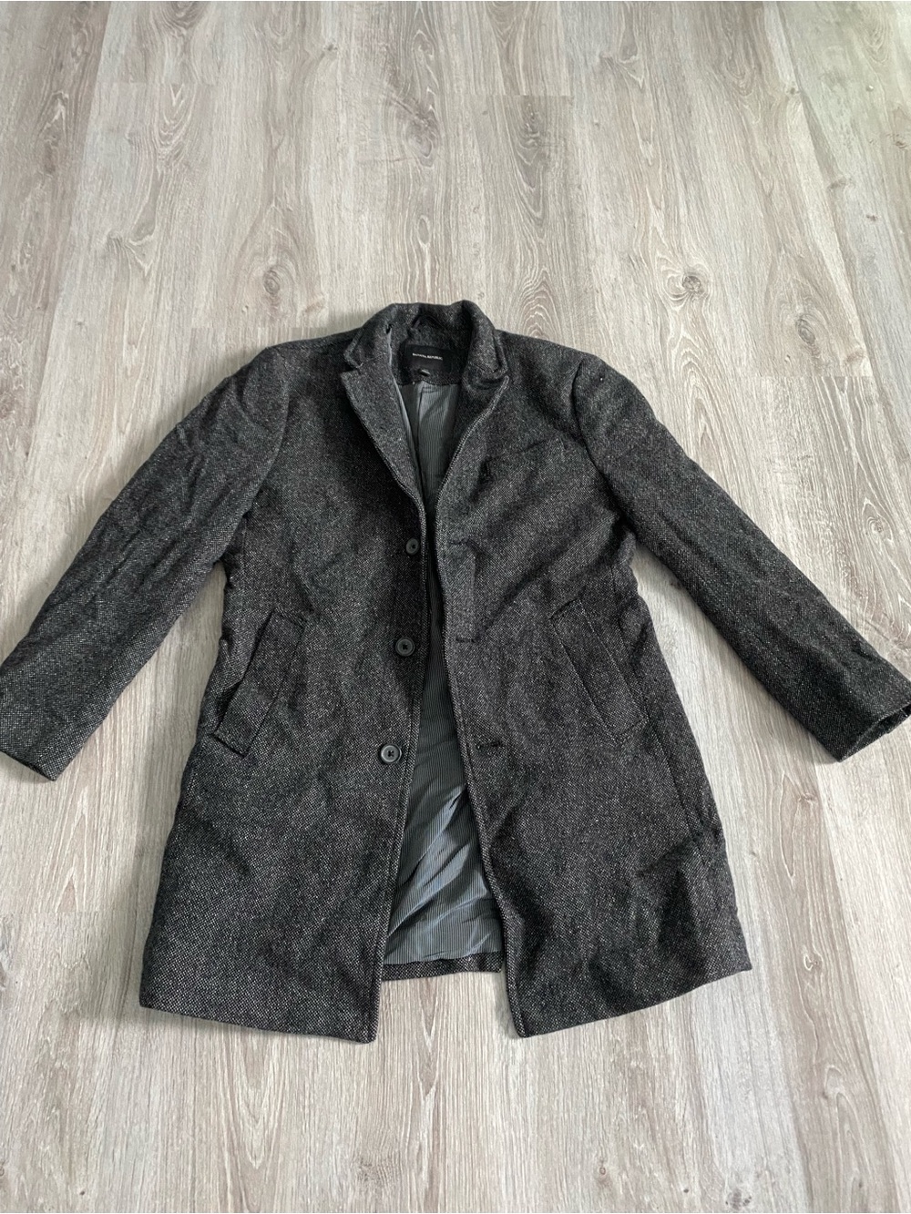 Banana Republic Charcoal Gray Wool-Blend Pea Coat